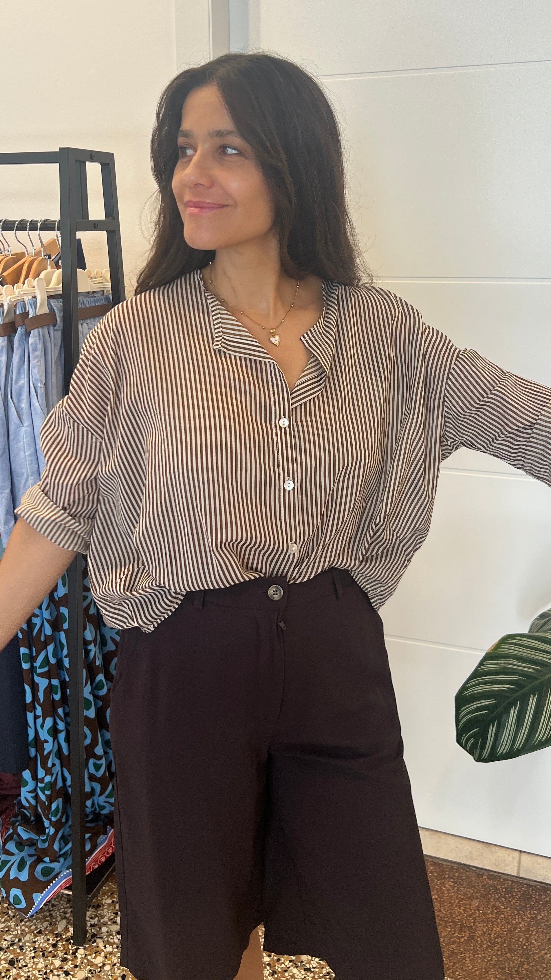 Camicia mussola righe