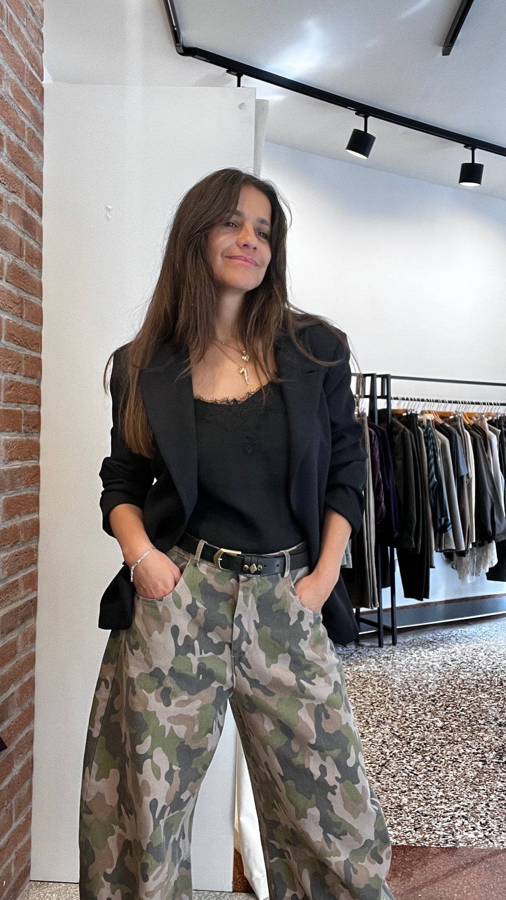 Pantalone balloon mimetico