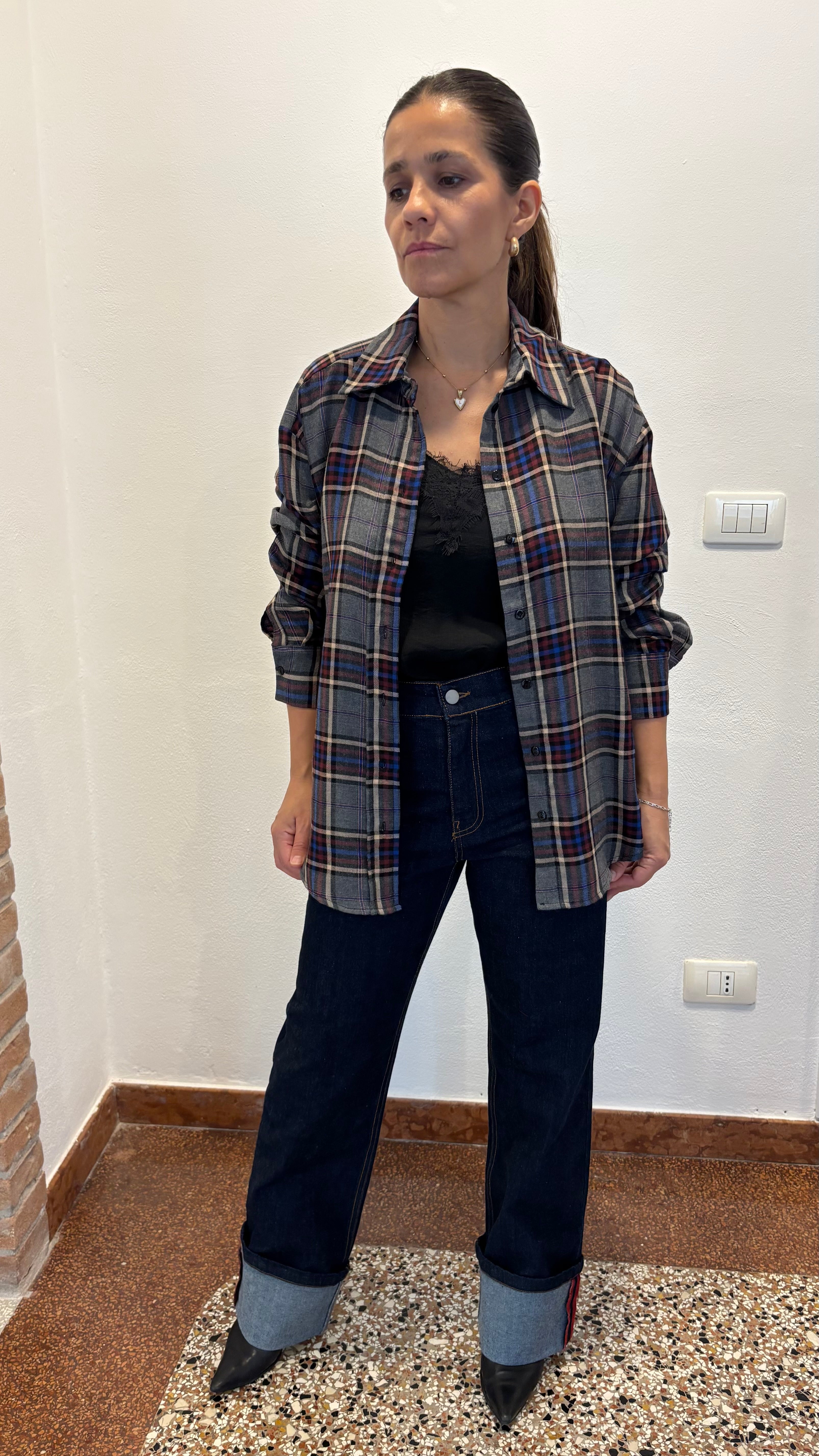 Camicia a Quadri Over