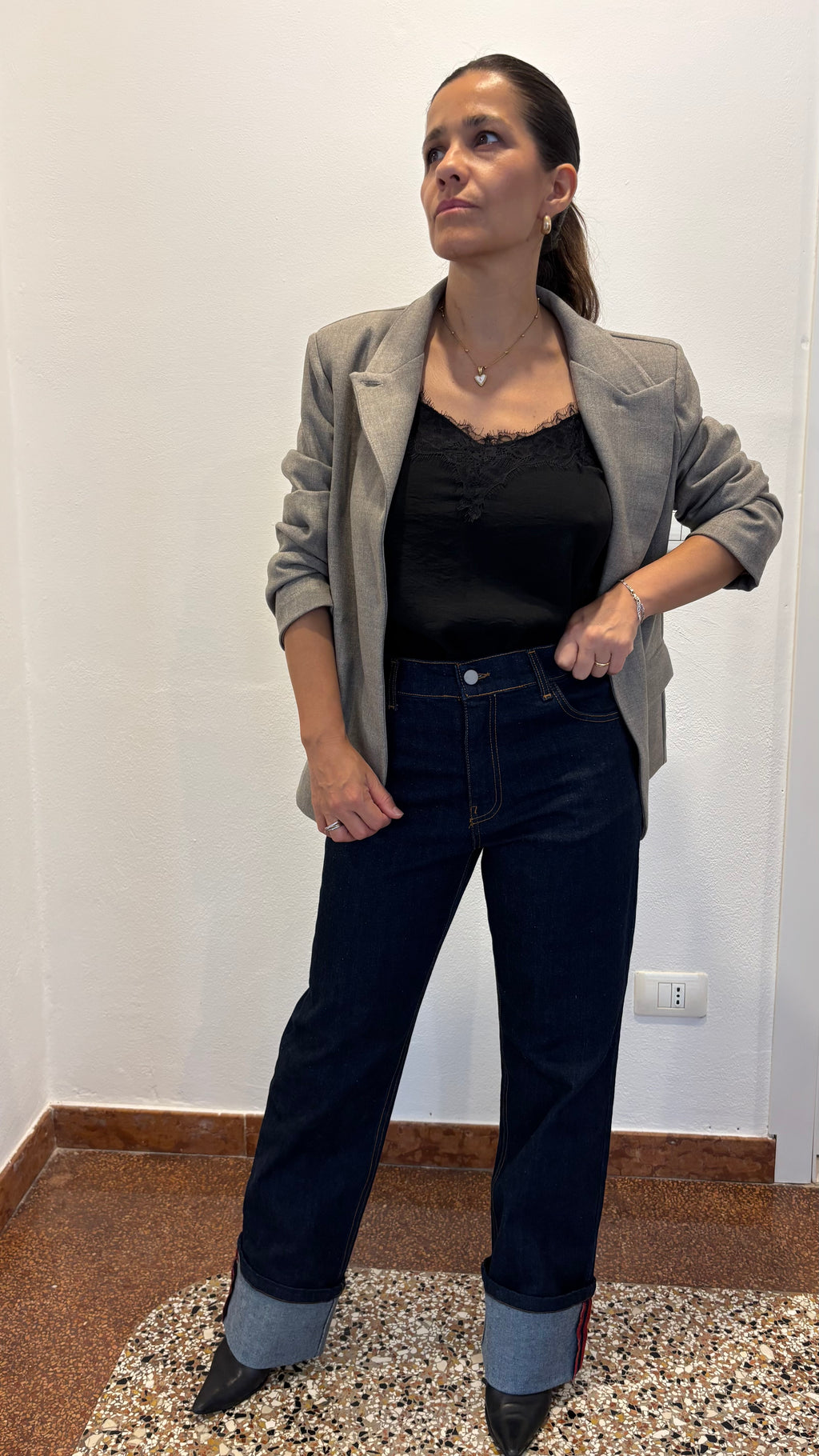 Jeans Dritto Scuro