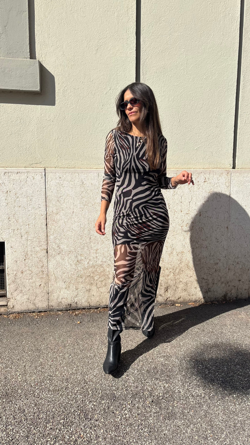 Abito lungo con spacco