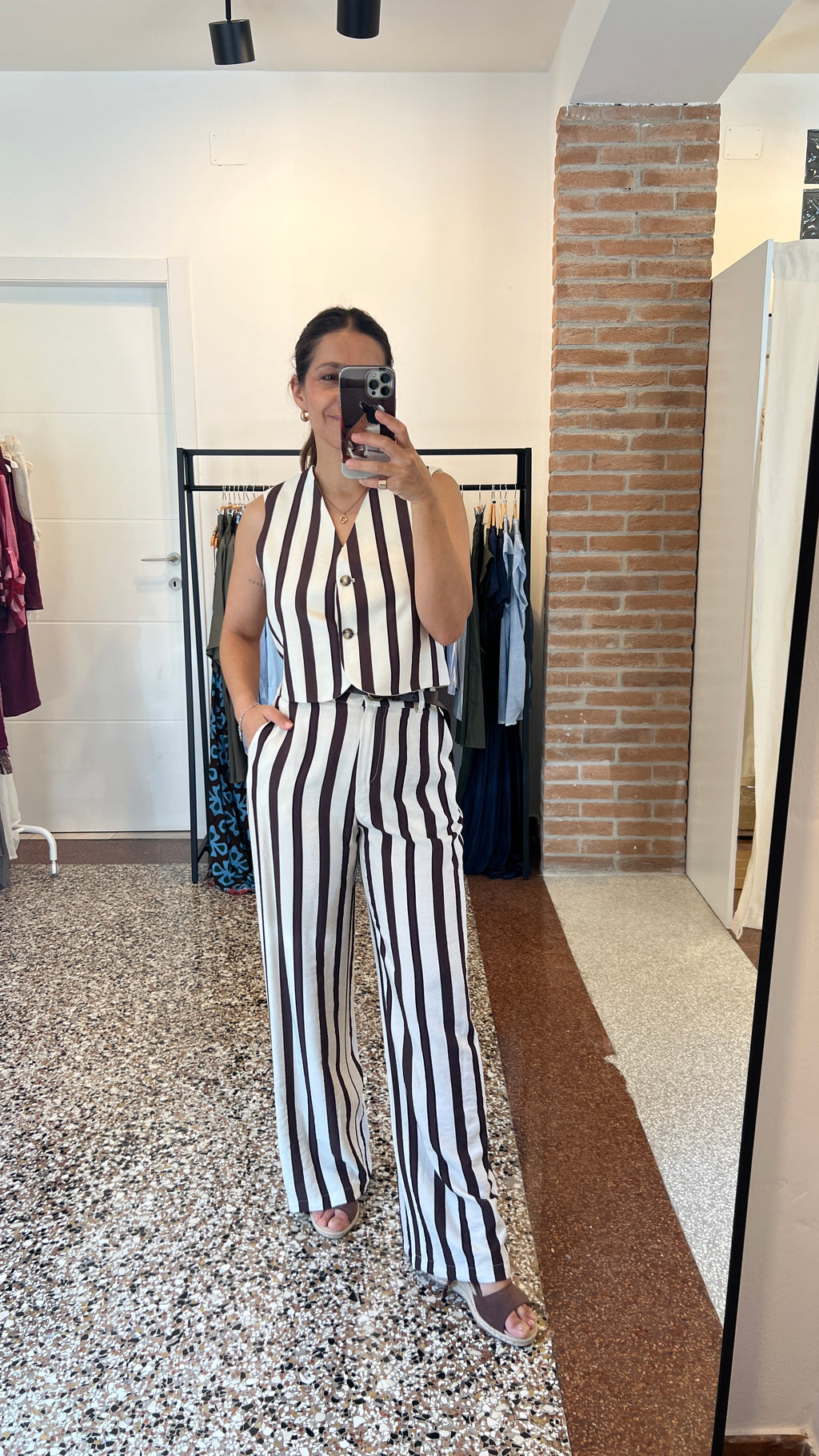 Pantalone fantasia riga