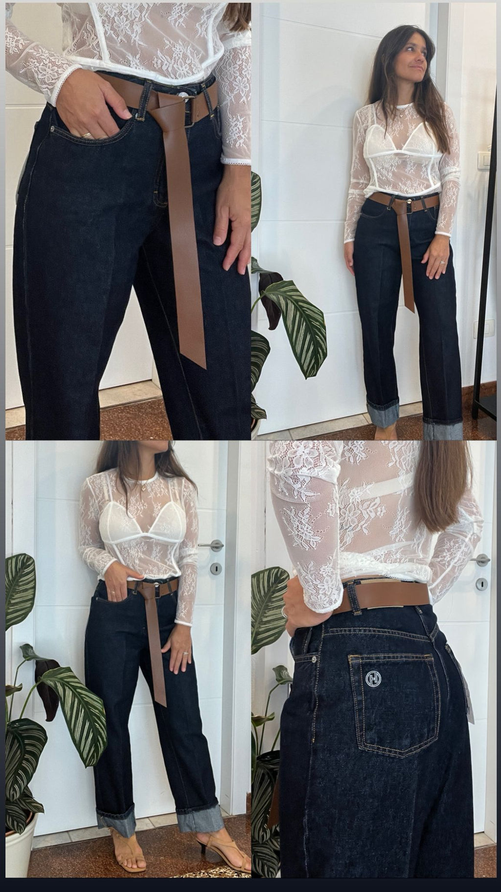 Top-maglia pizzo