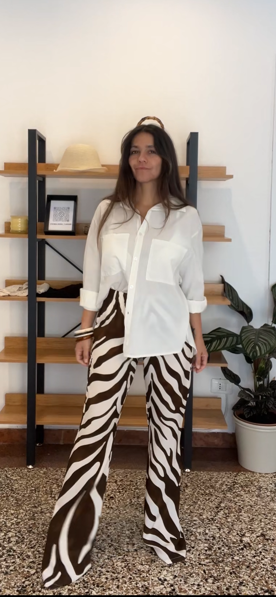 Pantalone zampa elastico vita