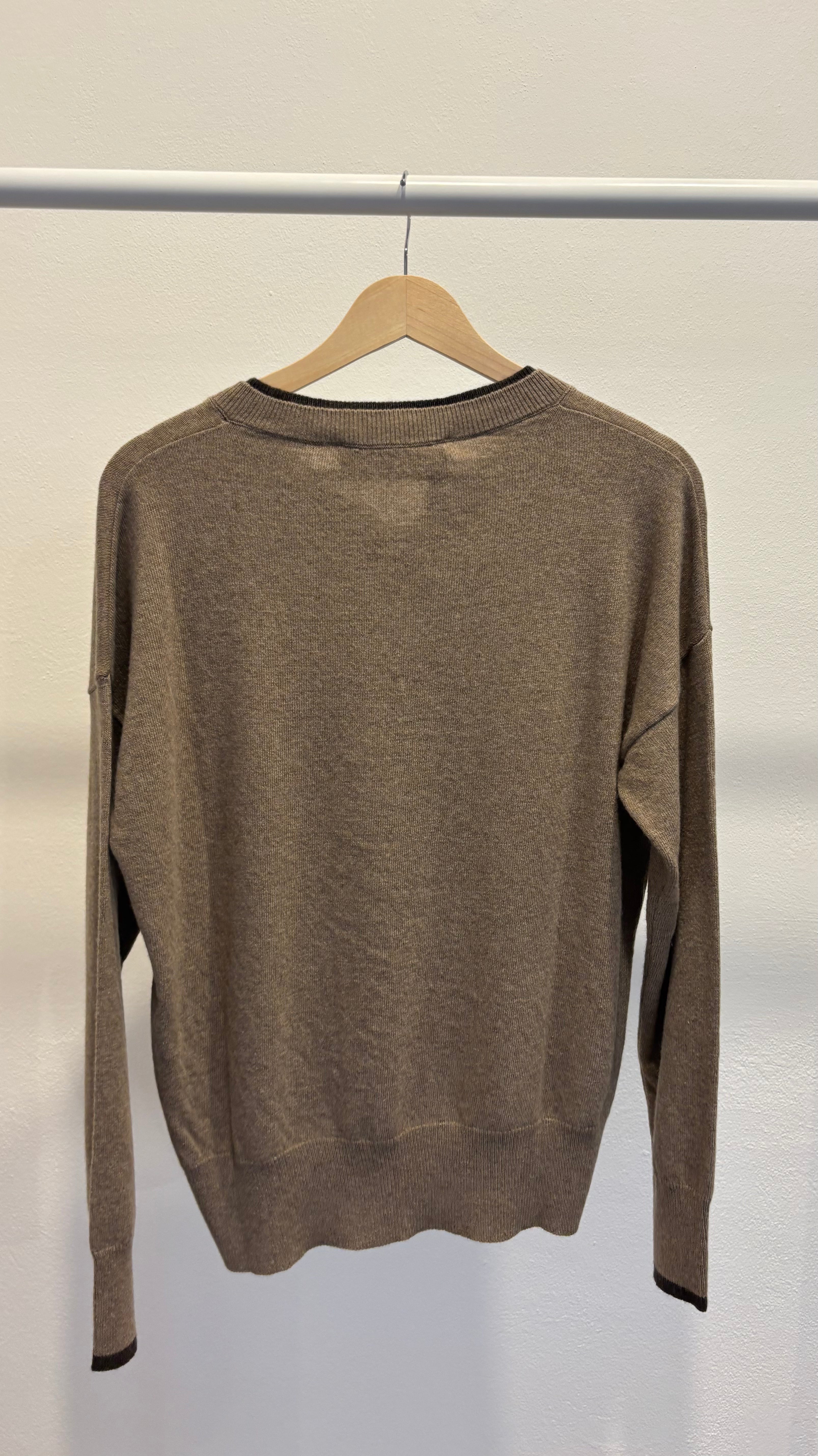 Maglia Scollo V Bicolor