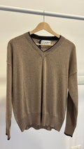 Maglia Scollo V Bicolor